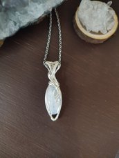 Collana in rame con Labradorite bianca 