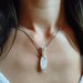 Collana in rame con Labradorite bianca 