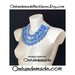 20201749 collana donna azzurra collana bavaglino collana 3 giri, collana grosse e grandi perle, collana colletto pelle collana regalo donna  by OMHANDEMADE