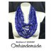 20191567 collana blu, collana bavaglino collana grossa collana multifilo collana strati collana rilievo collana maxi by OMHANDeMADE.