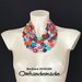 20191580 collana colorata collana maxi collana bavaglino collana multifilo collana stratificata rilievo collana grossa collana dichiarazione dea regalo per lei by Omhandemade