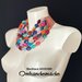 20191580 collana colorata collana maxi collana bavaglino collana multifilo collana stratificata rilievo collana grossa collana dichiarazione dea regalo per lei by Omhandemade