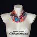 20191657 collana colorata, collana bavaglino, collana multicolor, collana grossa, collana multifilo stratificato rilievo, collana sassi in resina con bretelle in pelle