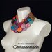 20191657 collana colorata, collana bavaglino, collana multicolor, collana grossa, collana multifilo stratificato rilievo, collana sassi in resina con bretelle in pelle