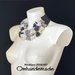 20181457 collana bianca nero panna grigio, collana girocollo multifilo stratificato rilievo, collana bavaglino, collana donna idea regalo per lei by OMHANDeMADE