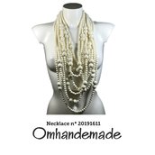 20191611 collana panna collana lunga collana multifilo collana stratificata collana rilievo collana multipla collana avorio collana donna, by OMHANDeMADE