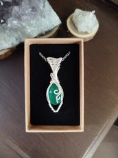 Collana in rame con Onice verde