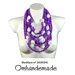 20191541 collana viola bianca collana multifilo stratificata rilievo collana donna, collana dichiarazione, collana maxi, bijoux by Omhandemade