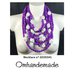 20191541 collana viola bianca collana multifilo stratificata rilievo collana donna, collana dichiarazione, collana maxi, bijoux by Omhandemade