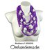 20191541 collana viola bianca collana multifilo stratificata rilievo collana donna, collana dichiarazione, collana maxi, bijoux by Omhandemade