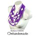 20191541 collana viola bianca collana multifilo stratificata rilievo collana donna, collana dichiarazione, collana maxi, bijoux by Omhandemade