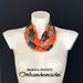 20191572 Collana bavaglino collana arancione salmone grigio nero collana girocollo multistrato in rilievo collana maxi collana dichiarazione idea regalo by Omhandemade