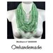 20191549 Collana verde menta, collana lunga collana multifilo collana strati rilievo collana bavaglino collana fitta di perline sovrapposte collana donna, collana dichiarazione, collana maxi, bijoux by Omhandemade