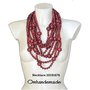 20191676 Collana bordeaux amaranto collana bavaglino collana multifilo collana stati rilievo collana maxi per lei collana dichiarazione bijoux by Omhandemade