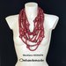 20191676 Collana bordeaux amaranto collana bavaglino collana multifilo collana stati rilievo collana maxi per lei collana dichiarazione bijoux by Omhandemade