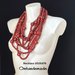 20191676 Collana bordeaux amaranto collana bavaglino collana multifilo collana stati rilievo collana maxi per lei collana dichiarazione bijoux by Omhandemade