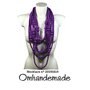 20191614 Collana viola, collana lunga multifilo stratificata rilievo collana audace collana bavaglino collana maxi collana bavaglino collana boho dichiarazione idea regalo per lei by OMHANDeMADE 