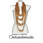 20191725 Collana legno naturale lunga collana bavaglino collana multifilo collana stratificata rilievo collana boho schic collana maxi by OMHANDeMADE