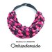 20201739 collana fucsia e viola collana girocollo collana multifilo stratificata rilievo collana bavaglino collana maxi collana donna by Omhandemade