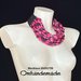 20201739 collana fucsia e viola collana girocollo collana multifilo stratificata rilievo collana bavaglino collana maxi collana donna by Omhandemade