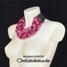 20201739 collana fucsia e viola collana girocollo collana multifilo stratificata rilievo collana bavaglino collana maxi collana donna by Omhandemade