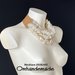 20181443 collana panna, collana bavaglino,  collana girocollo multifilo stratificata a rilievo,  collana bavaglino, collana donna idea regalo per lei by OMHANDeMADE