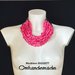 20222077 collana fucsia collana multifilo collana strati collana rilievo collana bavaglino collana girocollo maxi collana dichiarazione by Omhandemade.     