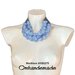 20181275 collana azzurra collana maxi collana girocollo collana grosse pepite cielo collana multifilo strati rilievo collana bavaglino colletto pelle  by OMHANDEMADE.