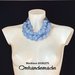 20181275 collana azzurra collana maxi collana girocollo collana grosse pepite cielo collana multifilo strati rilievo collana bavaglino colletto pelle  by OMHANDEMADE.