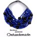 20232102 collana blu e nera collana girocollo collana bavaglino collana multifilo stratificato rilievo chiusura con bretelle pelle by Omhandemade collana dichiarazione per lei  