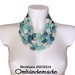 20232114 Collana verde, collana colorata verde acqua, verde menta, ottanio, collana bavaglino, collana girocollo multifilo a strati grossa con colletto in pelle collana moda idea regalo per lei by Omhandemade