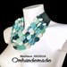 20232114 Collana verde, collana colorata verde acqua, verde menta, ottanio, collana bavaglino, collana girocollo multifilo a strati grossa con colletto in pelle collana moda idea regalo per lei by Omhandemade