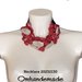 20232130 collana maxi collana rosso e beige, collana bavaglino collana grossa dichiarazione, collana multifilo stratificato rilievo colletto by OMHANDEMADE