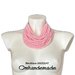 20232147 collana rosa collana multifilo  strati collana girocollo rosa imitazione quarzo collana 16 fili stratificati con supporto in pelle by Omhandemade 