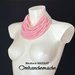 20232147 collana rosa collana multifilo  strati collana girocollo rosa imitazione quarzo collana 16 fili stratificati con supporto in pelle by Omhandemade 