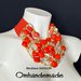 20232159 Collana dorata rossa e trasparente e dorata, collana multifilo stratificata collana grossa collana con bretelle pelle collana idea regalo per lei by Omhandemade.