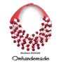 20232160 Collana trasparente e rossa collana multifilo stratificata collana grossa collana colletto con bretelle pelle collana dichiarazione collana con bretelle pelle collana idea regalo per lei by Omhandemade.