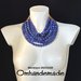 20232165 Collana blu imitazione lapis in resina, collana multifilo  collana bavaglino collana strati collana rilievo collana colletto pelle collana idea regalo per lei by Omhandemade 