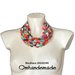 20242189 collana colorata, collana multicolor , collana bavaglino, collana girocollo multifilo stratificato rilievo, collana grossa, collana dichiarazione by Omhandemade.