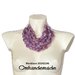 20242186 Collana viola , collana dichiarazione, collana girocollo multifilo stratificata rilievo collana resina e pelle collana donna collana bavaglino con colletto in pelle by Omhandemade