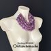 20242186 Collana viola , collana dichiarazione, collana girocollo multifilo stratificata rilievo collana resina e pelle collana donna collana bavaglino con colletto in pelle by Omhandemade