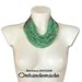 20242208 collana verde, collana bavaglino, collana girocollo, collana maxi collana girocollo collana multifilo collana stratificata collana dichiarazione by Omhandemade 