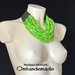 20242218 Collana verde lime collana bavaglino collana multifilo collana stratificata rilievo collana girocollo verde con colletto in pelle collana dichiarazione by OMHANDEMADE