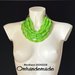 20242218 Collana verde lime collana bavaglino collana multifilo collana stratificata rilievo collana girocollo verde con colletto in pelle collana dichiarazione by OMHANDEMADE