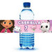 10 Etichette adesivi Gabby's dollhouse personalizza bottiglia e bottigliette acqua