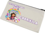 Astuccio matite scuola Gabby's dollhouse personalizzati con nomi invitati festa