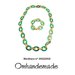 20222010 collana dorata verde verde menta, collana catena, collana anelli assemblati trasformabile by Omhandemade