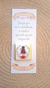 Segnaposto tag personalizzabile con cioccolatino laurea 