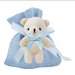 Bomboniera nascita battesimo bimbo bimba orsetto peluche sacchetto shabby 