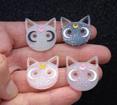 Stampo Multiplo Gattino Luna Kawaii 4 cavità 